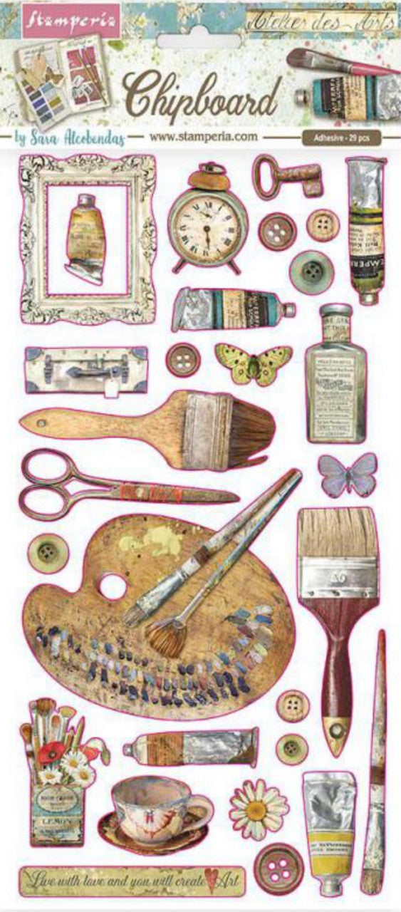 Stamperia Atelier Decoraties Spaanplaat